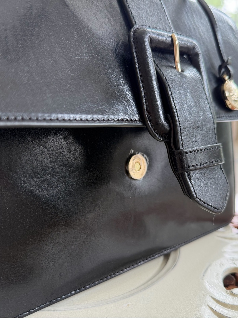Brahmin  medium Francine Black Topsail Genuine Leather 
Style Q88115900001 - Picture 10 of 15